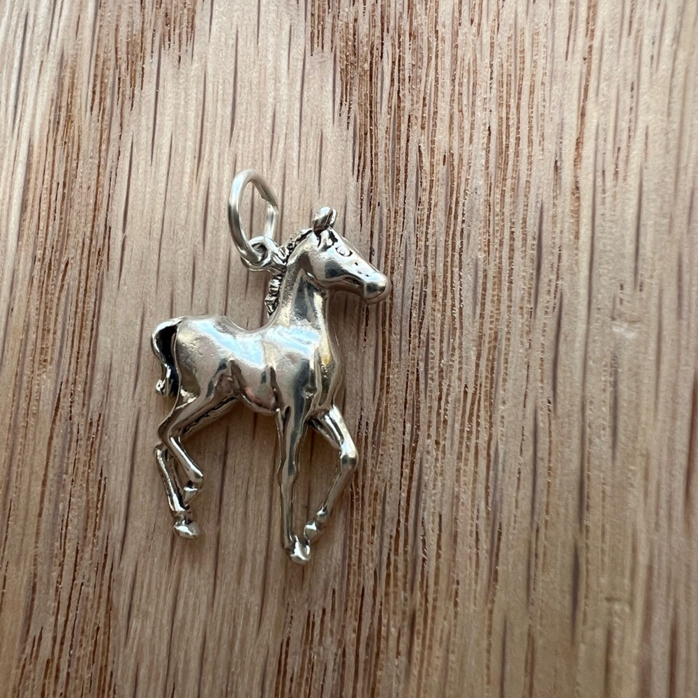 Running Horse Vintage Sterling Silver Charm Pendant 925 - Picture 2 of 7